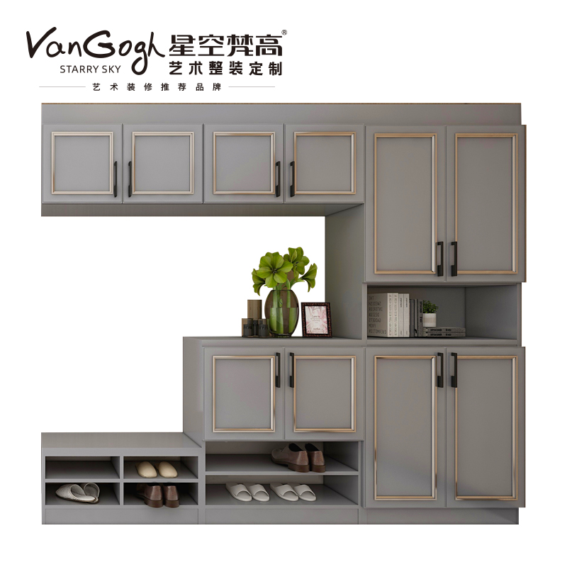 整體定制櫥柜 林茲之夜·法式門芯-3玄關柜 整體定制櫥柜 林茲之夜·法式門芯-3玄關柜